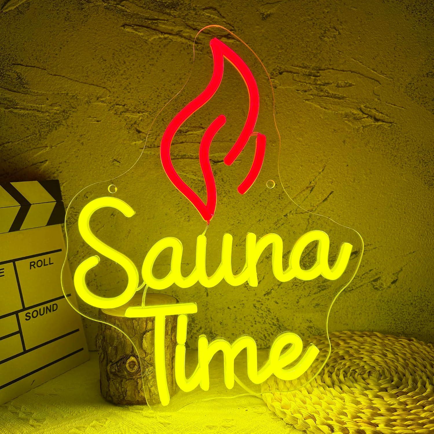 Spa Wellness Usa - Sauna Time Neon Sign USB Dimmable