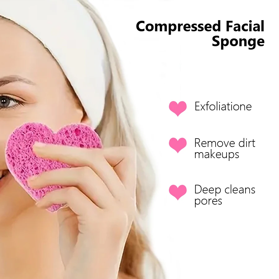 5Pcs Cellulose Face Sponges Co - Spa And Wellness review and price