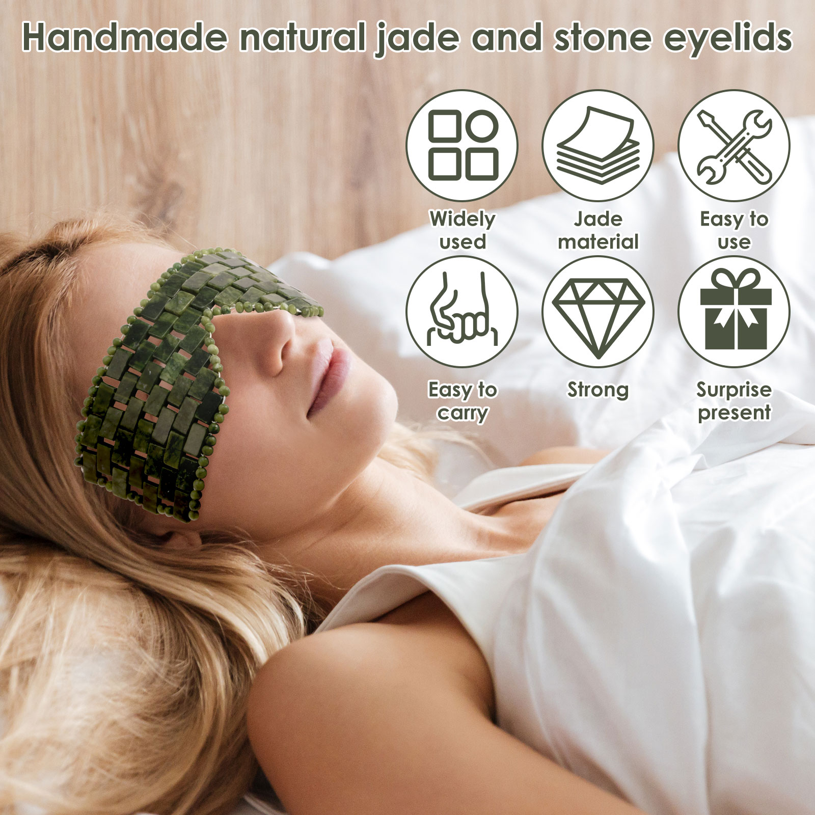 Natural Jade Face Eye Mask Coo - Home Spa Wellness review and price