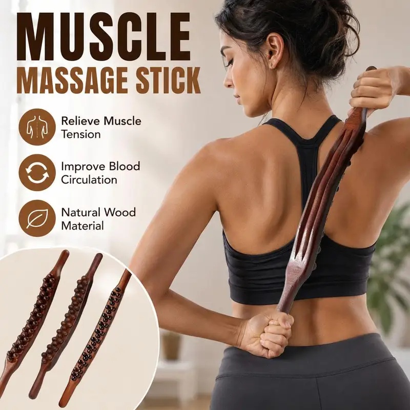 Wooden Massage Roller Stick wi - Spa And Wellness review and price
