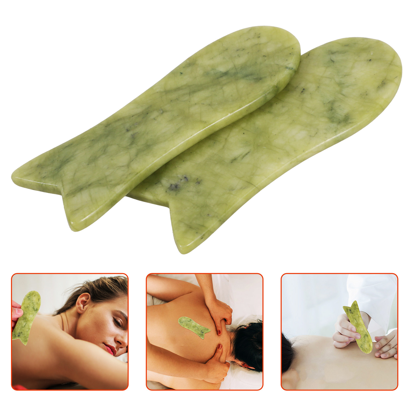 2Pcs Natural Jade Gua Sha Scra - Spa And Wellness review and price