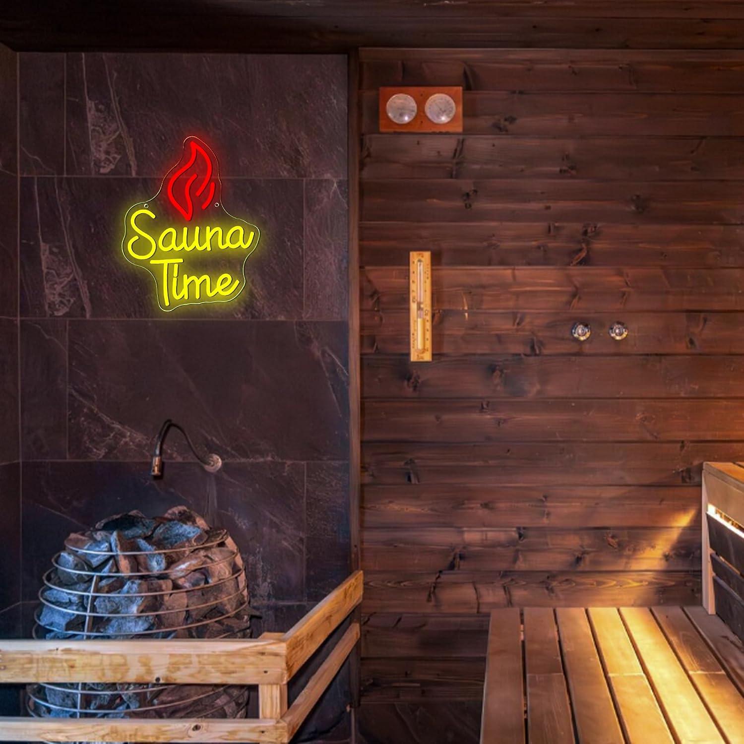 Sauna Time Neon Sign USB Dimma - Spa Wellness Usa review and price